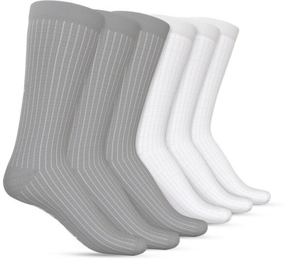 TalkingSox Men & Women Solid Calf Length(Pack of 6)