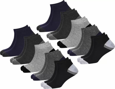 JEMOX Men & Women Self Design Low Cut(Pack of 10)