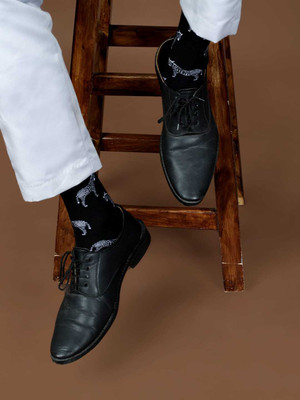 Vidhaan Men Printed Mid-Calf/Crew(Pack of 3)