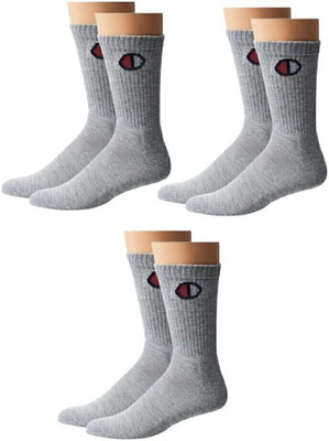 SIZE MATTERS Men & Women Solid, Self Design Mid-Calf/Crew(Pack of 3)