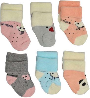 Taapatup Baby Boys & Baby Girls Animal Print Ankle Length(Pack of 6)