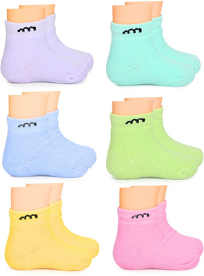 Neska Moda Boys & Girls Solid Ankle Length(Pack of 6)