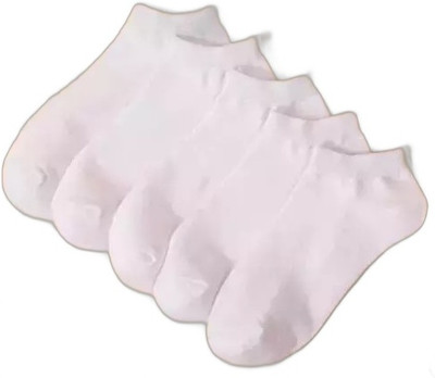 Suprix Unisex Solid Ankle Length, Peds/Footie/No-Show, Low Cut(Pack of 5)