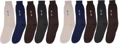 SPORT Men Self Design Mid-Calf/Crew(Pack of 10)
