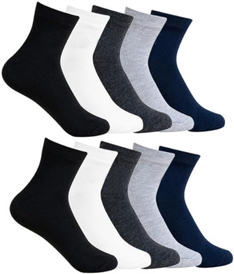 PALMLON Men Solid Ankle Length(Pack of 5)