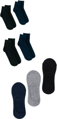 kashe Men & Women Solid Peds/Footie/No-Show, Ankle Length, Calf Length, Low Cut, Knee High(Pack of 7)