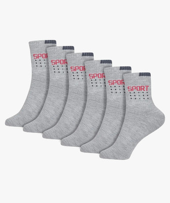 Kalra Hosiery Men Solid Mid-Calf/Crew(Pack of 6)