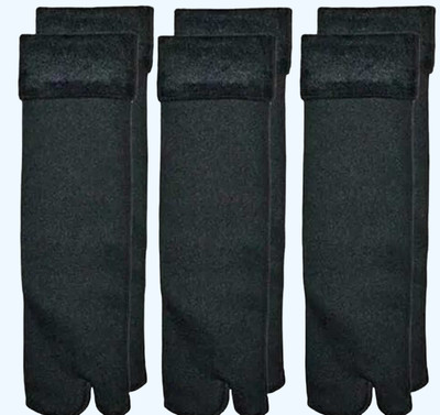 SOSHRE Women Solid Mid-Calf/Crew(Pack of 3)