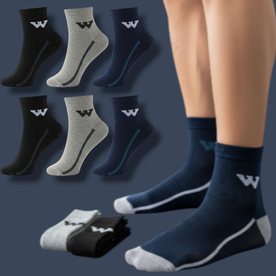 Naosucura Men Solid Ankle Length(Pack of 6)