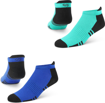 Dynamocks Men Color Block Ankle Length(Pack of 2)