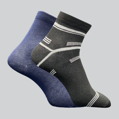 TRAZO Men Self Design Ankle Length(Pack of 2)