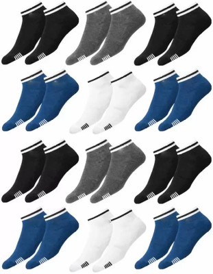 JEMOX Men & Women Solid Low Cut(Pack of 12)