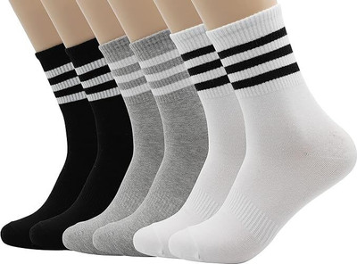 soxsense Unisex Striped Ankle Length(Pack of 3)