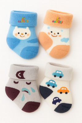 Cuteably Baby Boys & Baby Girls Printed Ankle Length(Pack of 4)