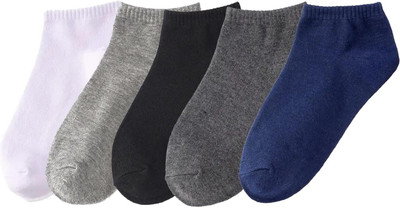 NILMAN Men & Women Solid Ankle Length, Low Cut(Pack of 5)