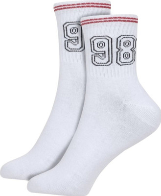M&V Men Printed Mid-Calf/Crew(Pack of 2)
