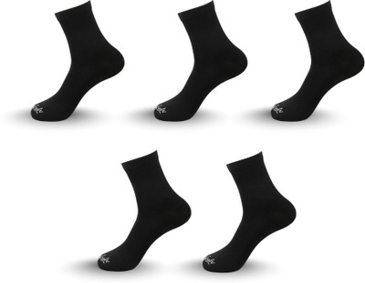Mojaah Men & Women Solid Mid-Calf/Crew(Pack of 5)
