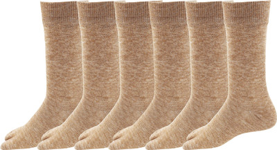 Broova Women Solid Mid-Calf/Crew(Pack of 6)