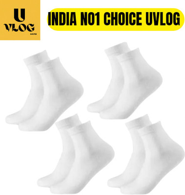 Uvlog Men & Women Solid Ankle Length(Pack of 4)