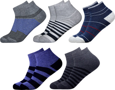krijo Men Solid, Self Design Ankle Length(Pack of 5)