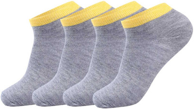 CROSSWELL Men & Women Solid Low Cut(Pack of 4)
