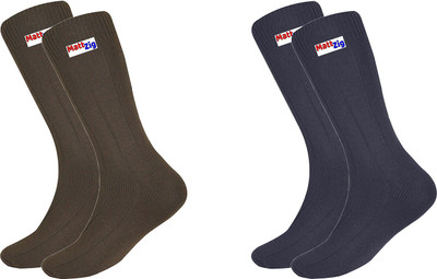 MATTZIG Men Self Design Mid-Calf/Crew(Pack of 2)