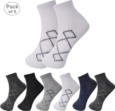 London Hills Men Printed Ankle Length(Pack of 6)