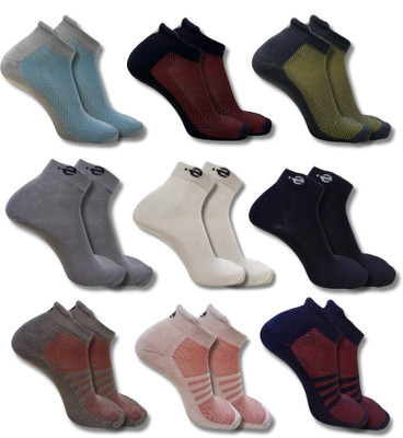 ecosync Unisex Solid Ankle Length(Pack of 9)