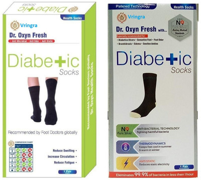 Vringra Hydrating Socks with None, Pack of 2(Free Size, Black)