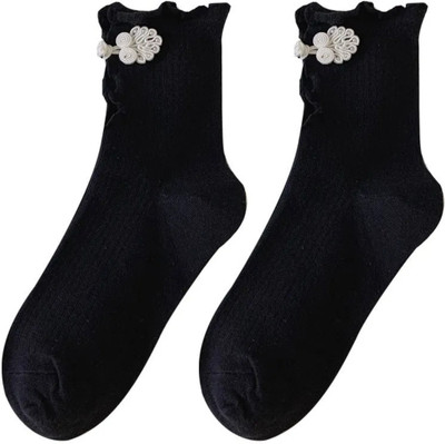 Digital Shoppy Women Applique Mid-Calf/Crew