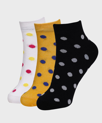 MANTICORE Men & Women Polka Print Ankle Length(Pack of 3)
