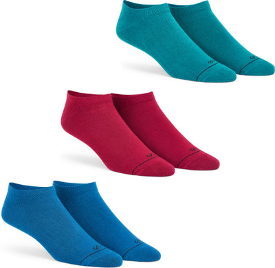 Dynamocks Unisex Solid Ankle Length(Pack of 3)