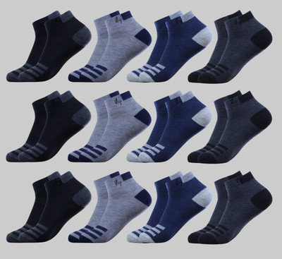 krijo Men Solid Ankle Length(Pack of 12)