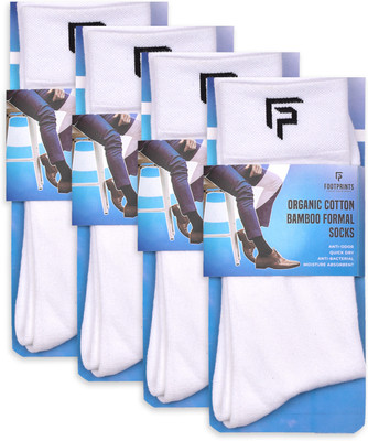 Footprints Organic Cotton Men Mid-Calf/Crew(Pack of 4)
