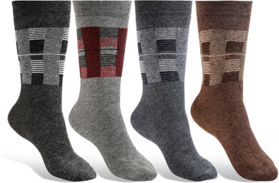 Texlon Men Printed Calf Length(Pack of 4)