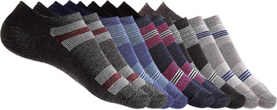 Texlon Men Striped Peds/Footie/No-Show(Pack of 5)