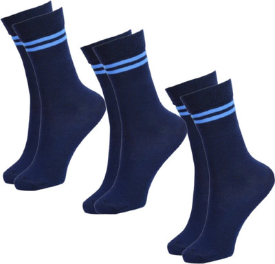 Uvlog Boys & Girls Solid Mid-Calf/Crew(Pack of 3)