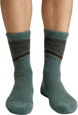 cdeck Men & Women Self Design Mid-Calf/Crew