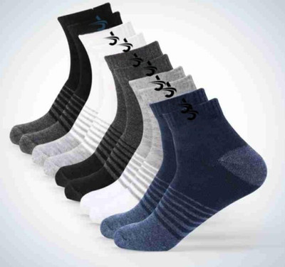 JERONOVIX Men & Women Striped, Color Block, Printed, Solid Low Cut, Ankle Length(Pack of 5)