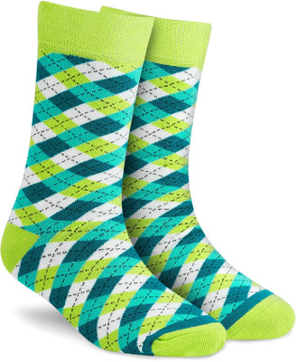Dynamocks Men & Women Geometric Print Mid-Calf/Crew