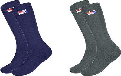 MATTZIG Men Self Design Mid-Calf/Crew(Pack of 2)