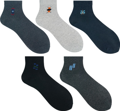 ANCHOR Men Printed, Self Design Ankle Length(Pack of 5)