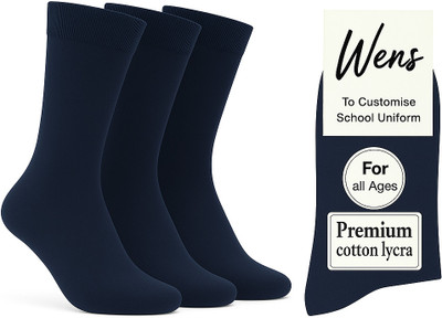 Wens Unisex Solid Mid-Calf/Crew(Pack of 3)