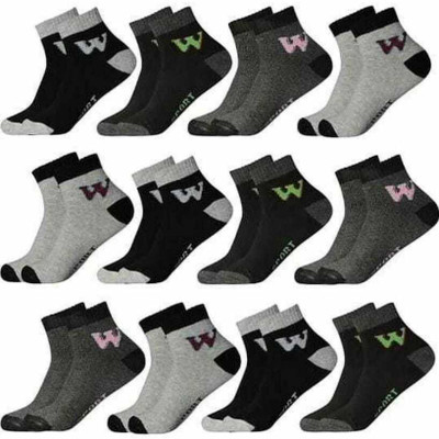 JD DASSSON Men & Women Solid Ankle Length(Pack of 12)