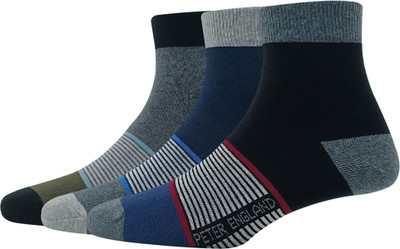 PETER ENGLAND Men Striped Mid-Calf/Crew(Pack of 3)