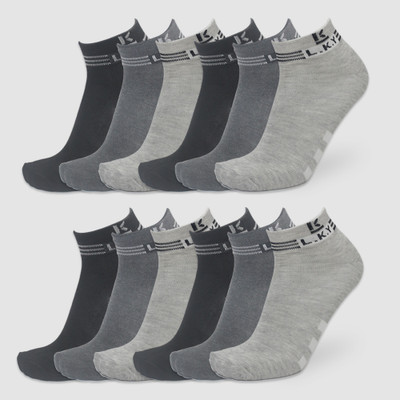 feelax Men Solid Mid-Calf/Crew(Pack of 10)