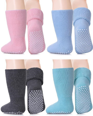 WKLOUYHE Baby Boys & Baby Girls Woven, Striped, Solid Ankle Length(Pack of 4)