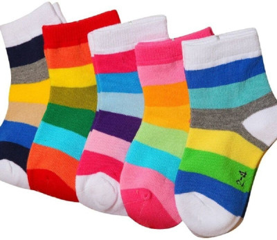 Footprints Organic Cotton Baby Boys & Baby Girls Striped Ankle Length(Pack of 5)