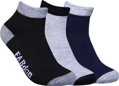 FABdon Men & Women Color Block Ankle Length(Pack of 3)