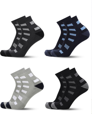 ANCHOR Men Geometric Print Ankle Length(Pack of 4)